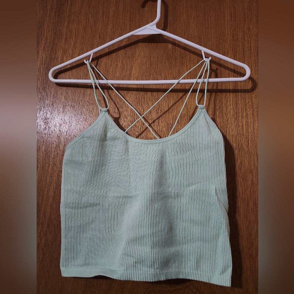 Ardene Mint Green And White Crop Tops